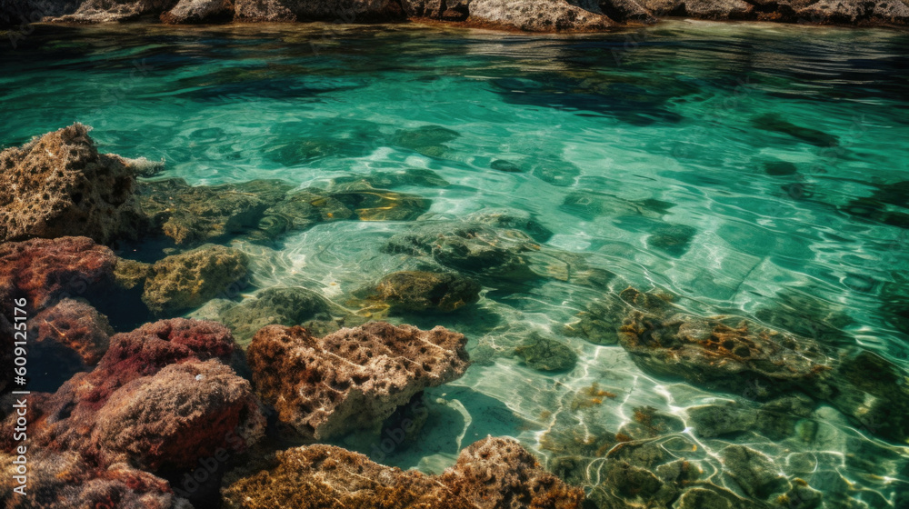 Fototapeta premium tropical sea details. holiday concept. Generative AI