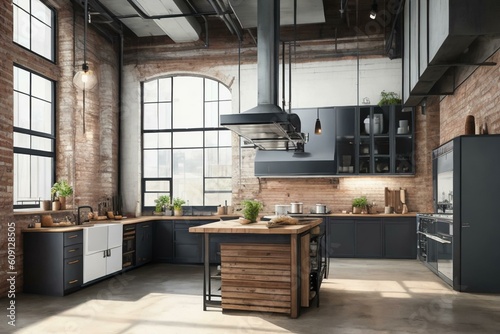 Kitchen industrial-style interior design