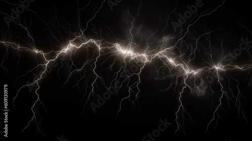 lightning in the night sky.generative ai