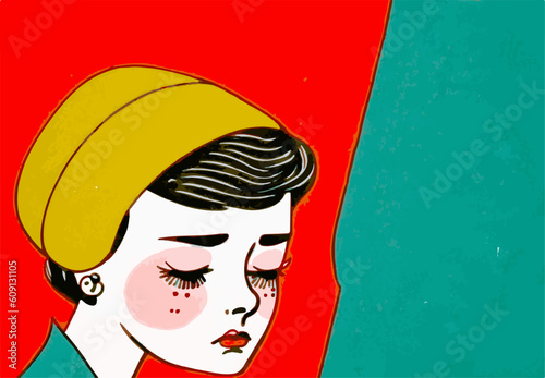 Eyes closed, Illustration