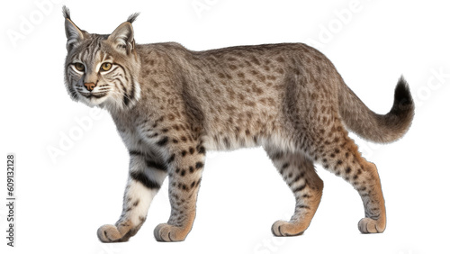 Bobcat isolated on transparent background created with generative AI technology