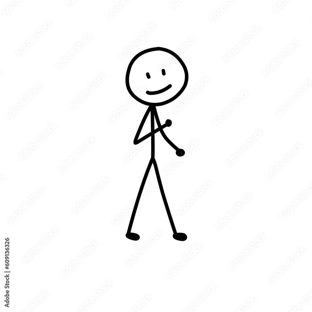 stickman Vector silhouette