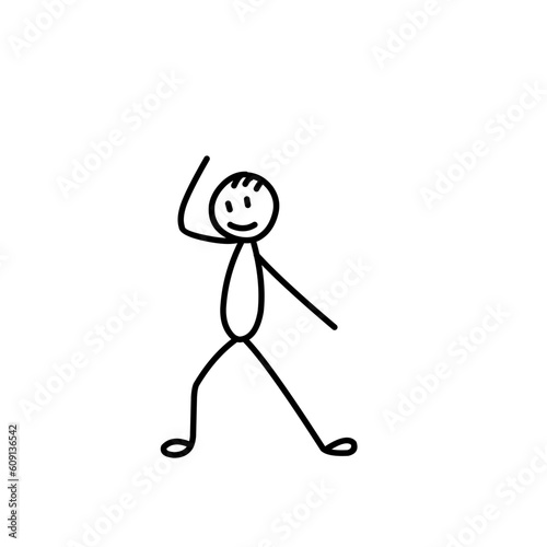 stickman Vector silhouette