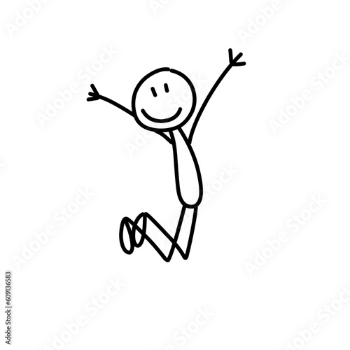 stickman Vector silhouette
