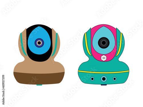 Security Camera Icon Vector, cc tv vector symbol. CC TV Camera vector icon. Wireless CC tv camera isolated white background