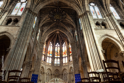 Exterior facade of the Saint Louis des Chartrons Catholic Church in Bordeaux photo