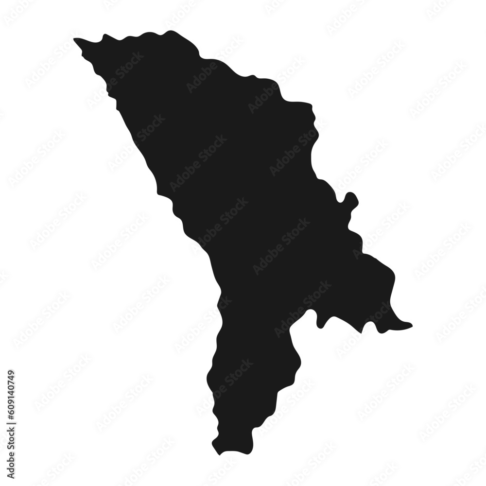 Highly detailed Moldova map with borders isolated on background Highly detailed Moldova map with borders isolated on background