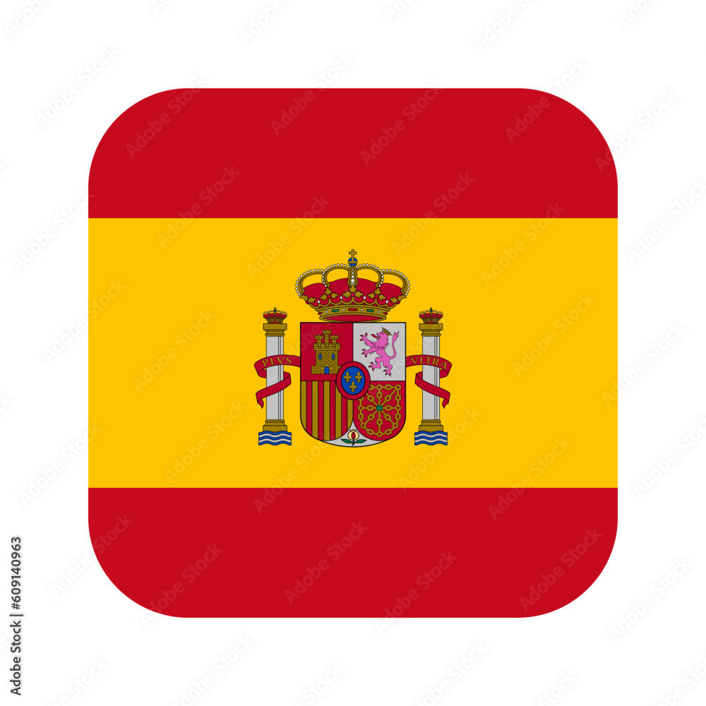 Spain flag simple illustration for independence day or election Spain flag simple illustration for independence day or election