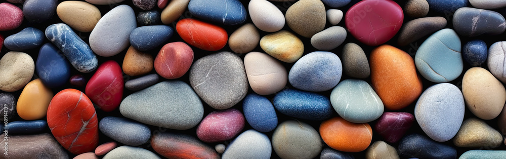 Background with colored stones, generative ai