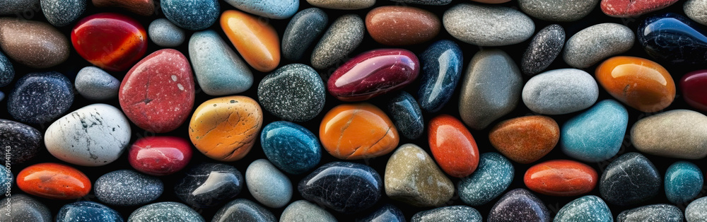 Background with colored stones, generative ai