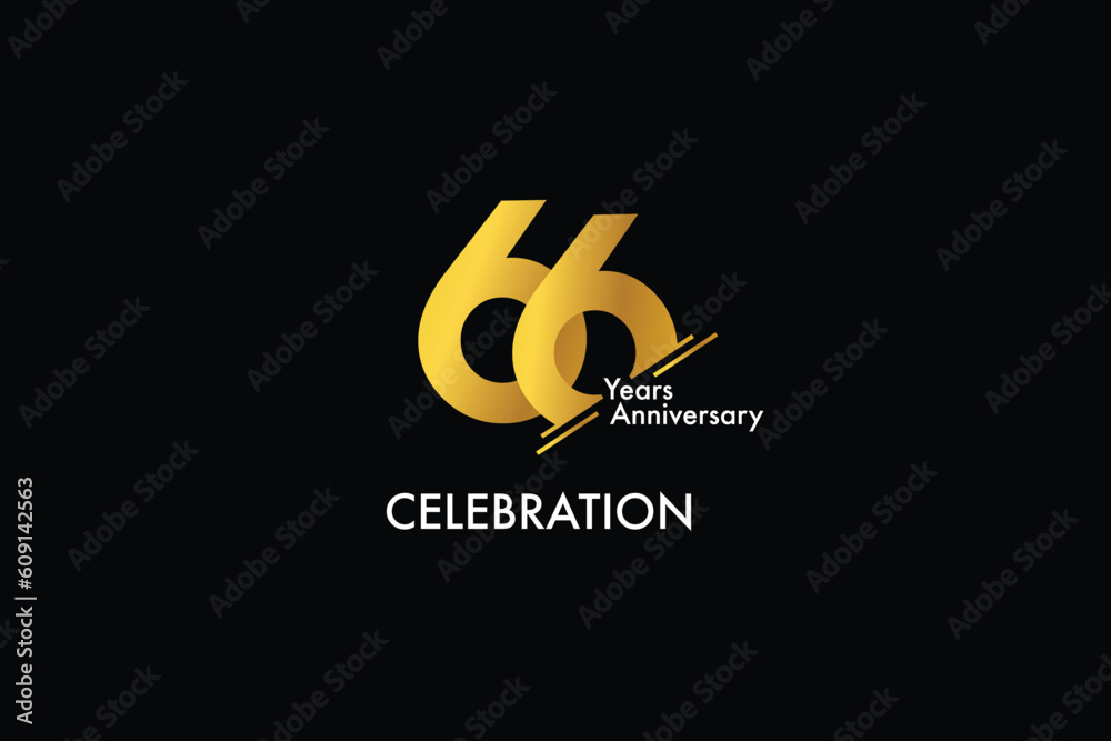 66th, 66 years, 66 year anniversary gold color on black background abstract style logotype. anniversary with gold color isolated on black background, vector design for celebration vector 66th, 66 years, 66 year anniversary gold color on black background abstract style logotype. anniversary with gold color isolated on black background, vector design for celebration vector