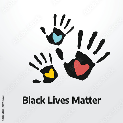 black lives matter month design template for celebration. black lives matter design with hand illustration. hand vector design. flat hand vector.