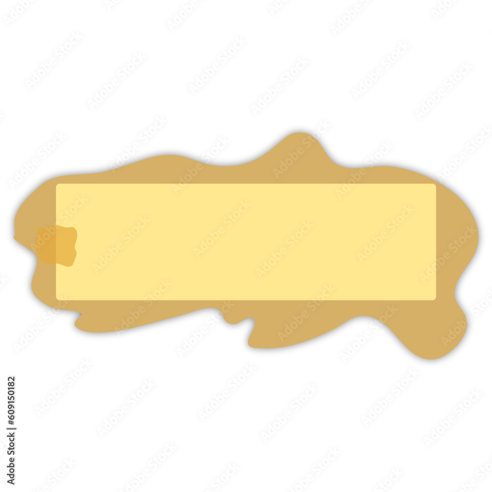 cute abstract yellow label shape