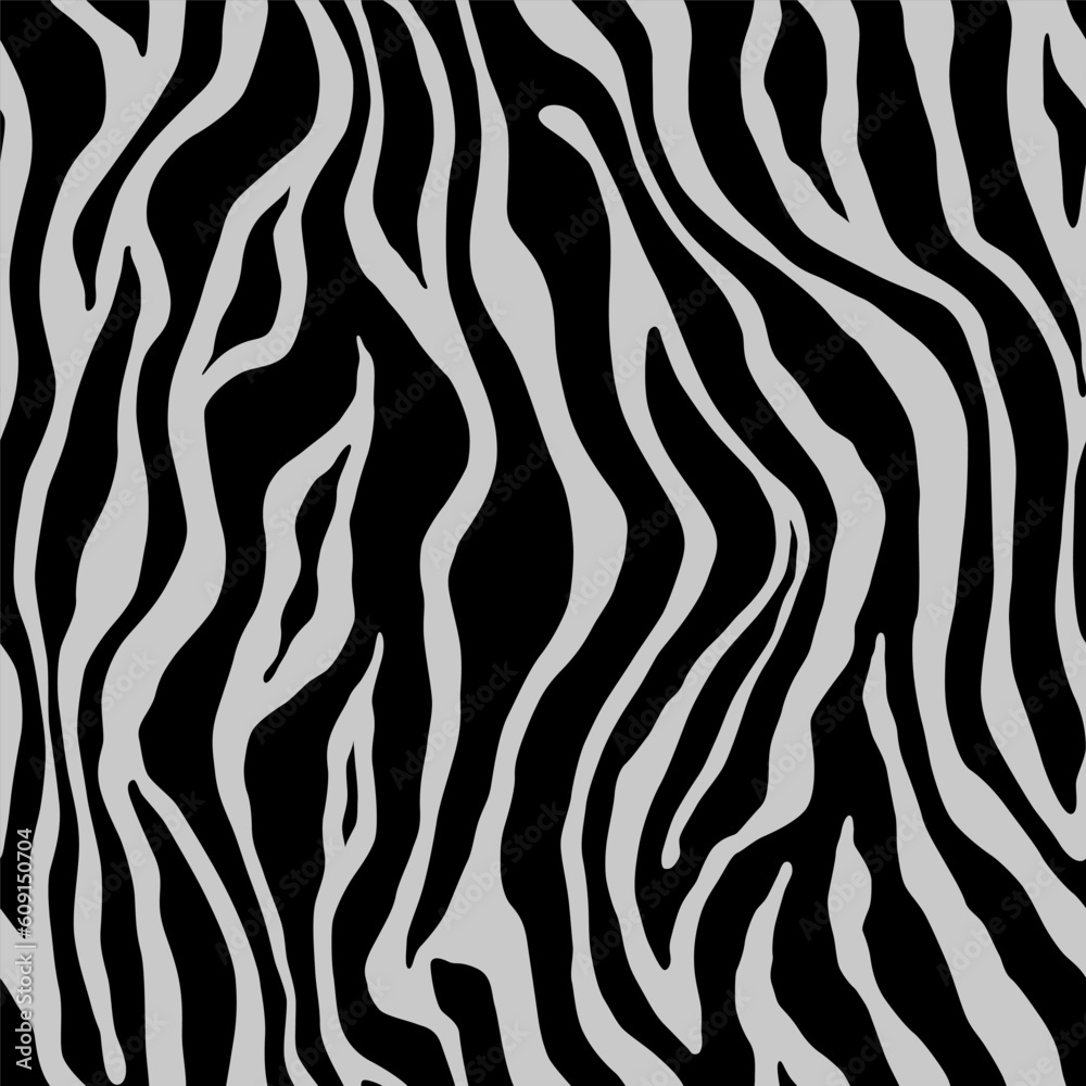 Tiger black gray seamless pattern. Vector animal skin print. Fashion silver organic texture. Tiger black gray seamless pattern. Vector animal skin print. Fashion silver organic texture.
