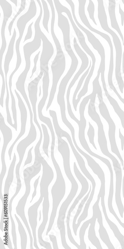 Tiger white gray seamless pattern. Vector animal skin print. Fashion silver organic texture.