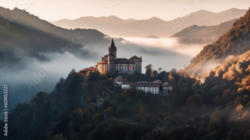 castle in the mountains  made with Generative AI