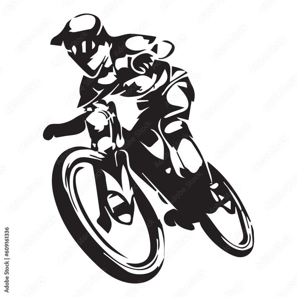 Biker by choice, rebel by nature, silhouette illustration. Biker by choice, rebel by nature, silhouette illustration.