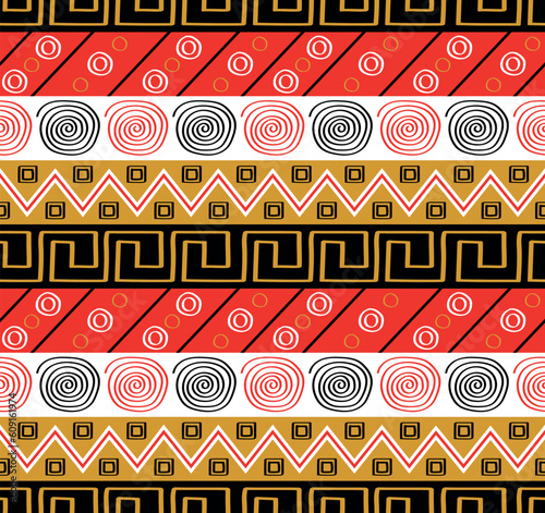 Beautiful ancient incaic design seamless pattern