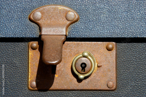 unlocked suitcase, severn valley railway, bewdley station, uk photo