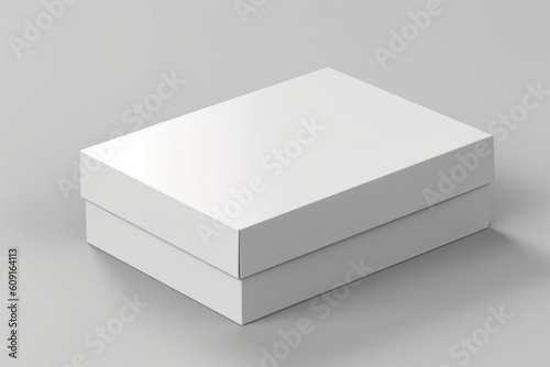 Close up bank cover paper mockup box with white background Generative AI