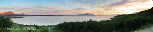 Panoramic from the Island Andørja in Nortern part of Norway