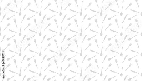 フォーク、スプーン、ナイフのパターン背景