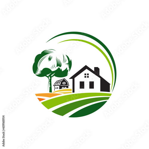 Agriculture logo template suitable for businesses and product names. This stylish logo design could be used for different purposes for a company, product, service or for all your ideas.