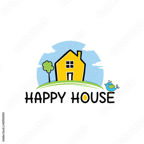 The logo of the house is happy with the concept of education and children
