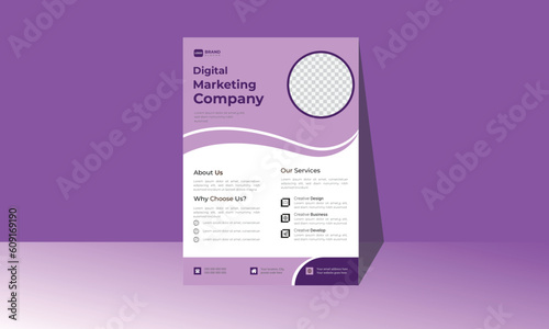 Modern and creative business flyer template with a stylish color combination.