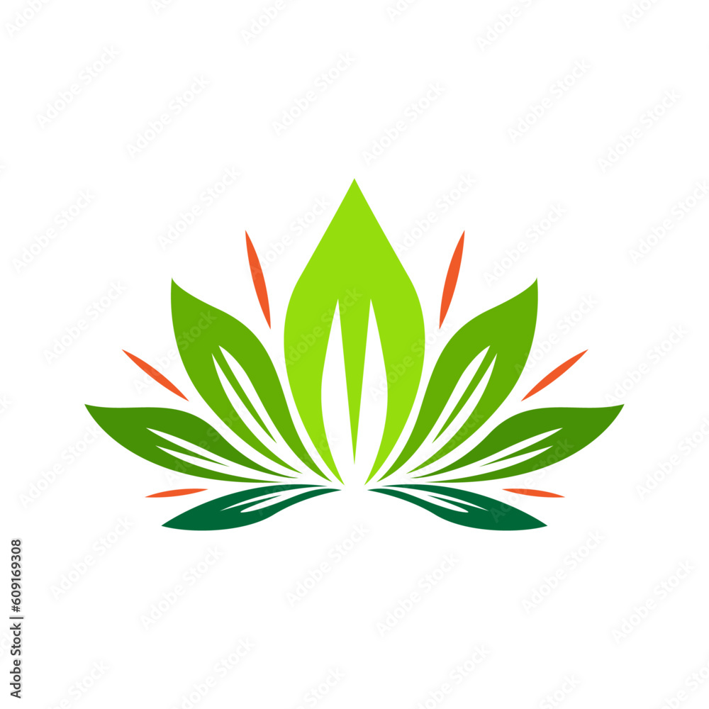 Vector luxury leaves logo design template illustration