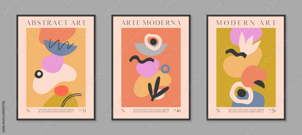 Art modern vector posters with hand drawn organic shapes,textures and doodles.Trendy contemporary illustrations for prints,flyers,banners,invitations,branding design,covers,home decor Art modern vector posters with hand drawn organic shapes,textures and doodles.Trendy contemporary illustrations for prints,flyers,banners,invitations,branding design,covers,home decor