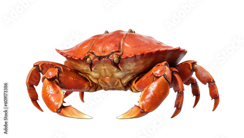 Crab isolated on transparent background created with generative AI technology