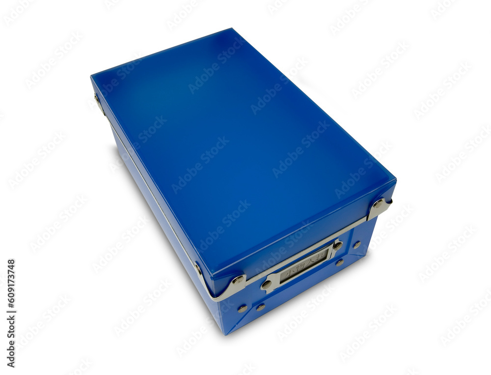 Blue Plastic Box on white background. Blue Plastic Box on white background.