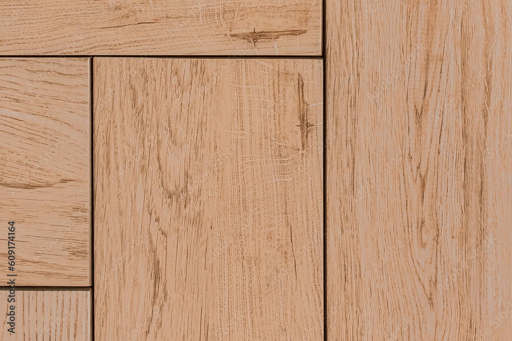 Naklejka premium Wood planks background board pattern texture hardwood lines laminate flooring panel close up