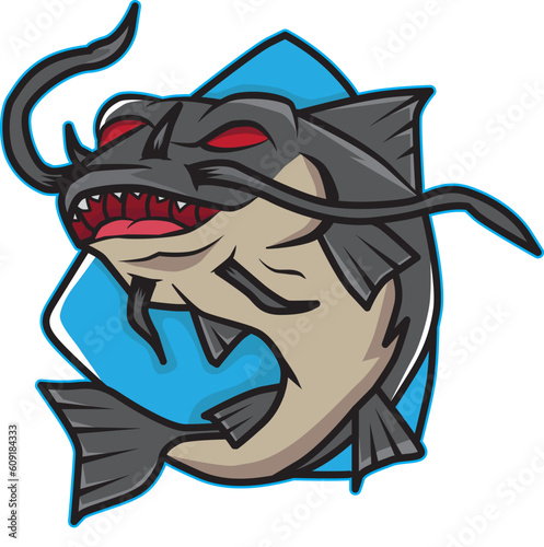 mascot logo catfish for your team and your brand identity 