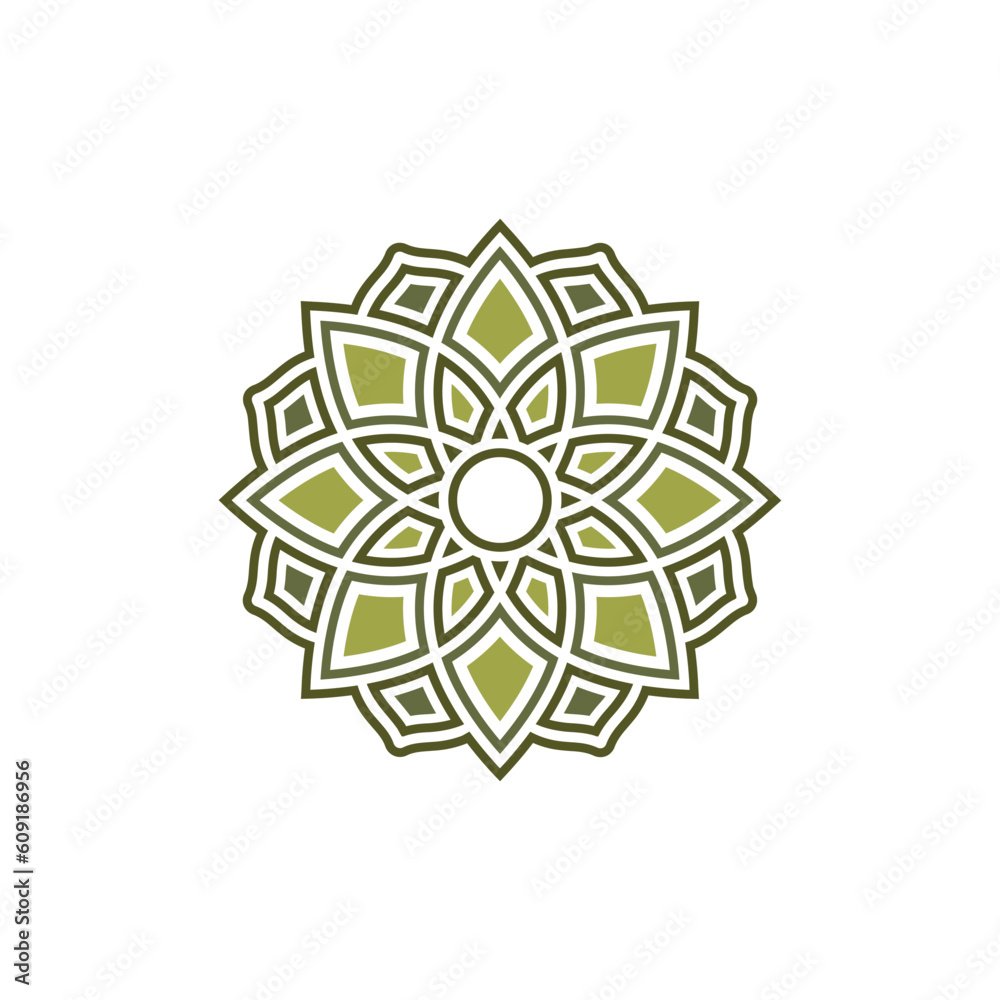 Mandala logo template, Circular pattern in form of mandala. Oriental pattern, vector illustration. Islam, Arabic, Indian, turkish, pakistan, chinese, ottoman motifs Mandala logo template, Circular pattern in form of mandala. Oriental pattern, vector illustration. Islam, Arabic, Indian, turkish, pakistan, chinese, ottoman motifs