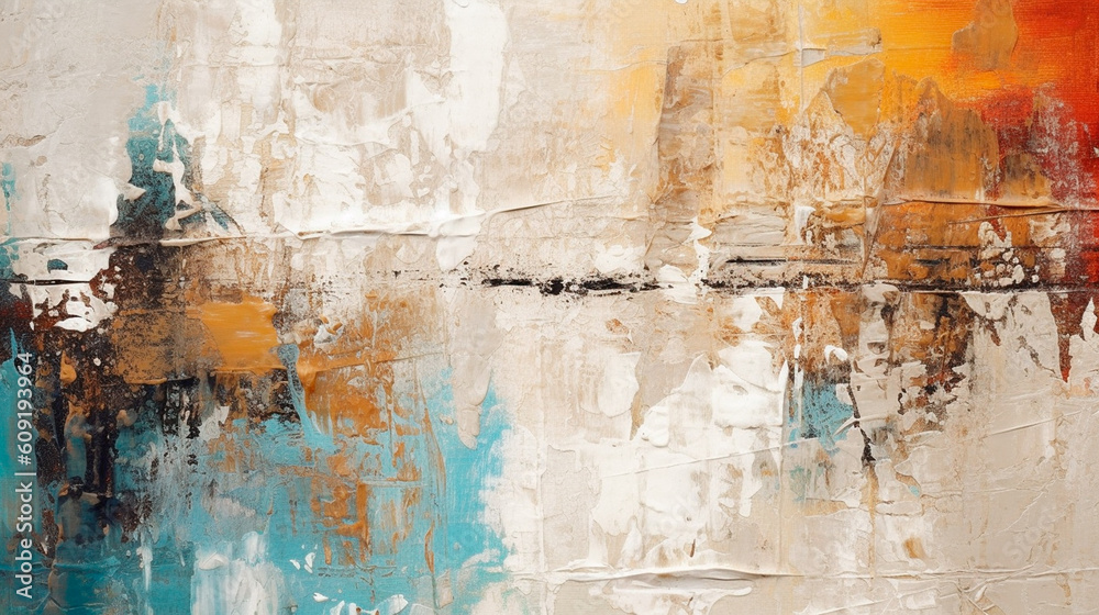 Modern Painting Banner. Contemporary Art Texture. Generative AI