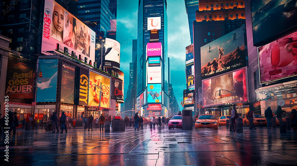 Times Square. Generative AI