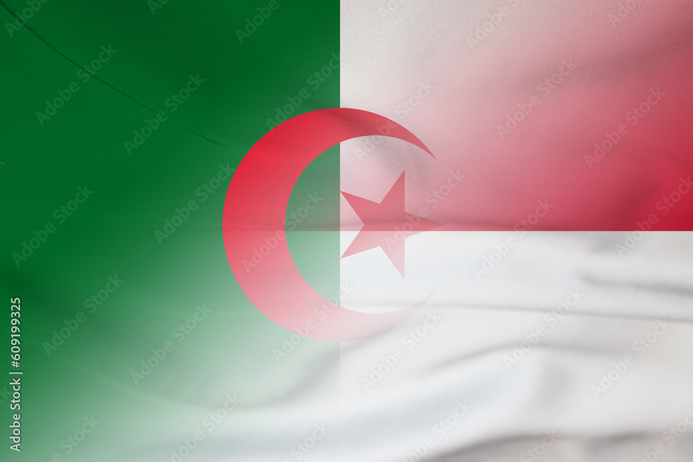 Algeria and Indonesia official flag international relations IDN DZA Algeria and Indonesia official flag international relations IDN DZA