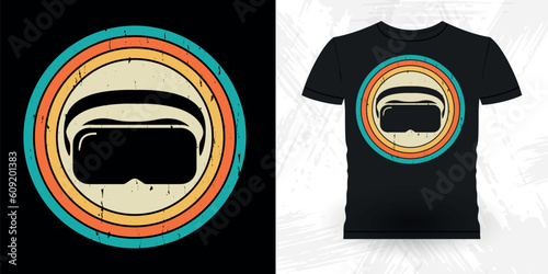 Funny Virtual Reality Retro Vintage VR T-shirt Design