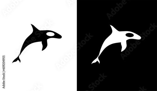 Illustration vector graphic of template logo orca whale