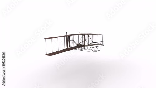 Old plane isolated on background