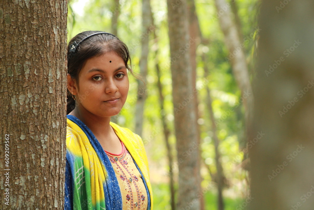 Portrait Of A Beautiful Indian Young Girl Outdoor Portrait Of A Beautiful Indian Young Girl Outdoor