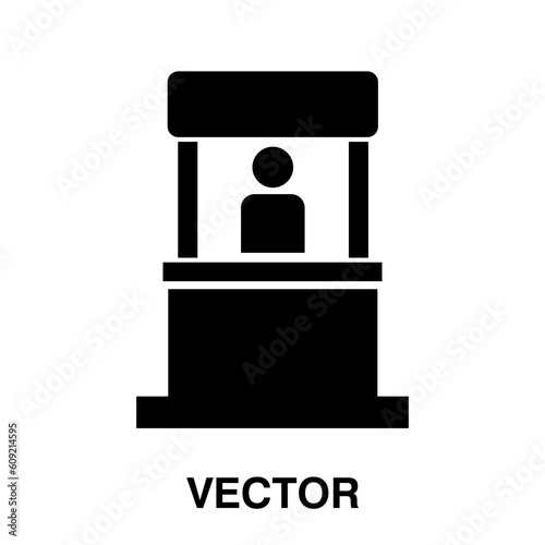 promo stand icon vector flat illustration on white background..eps
