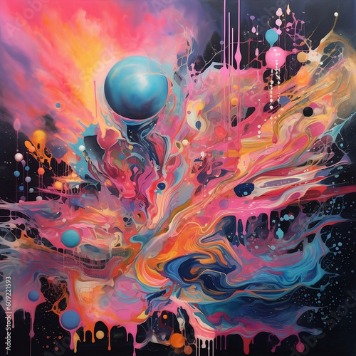 psychedelic paiting abstract world