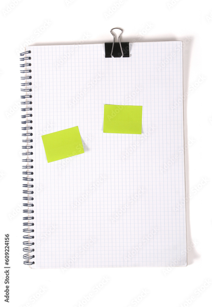 clipboard with squared paper on white clipboard with squared paper on white