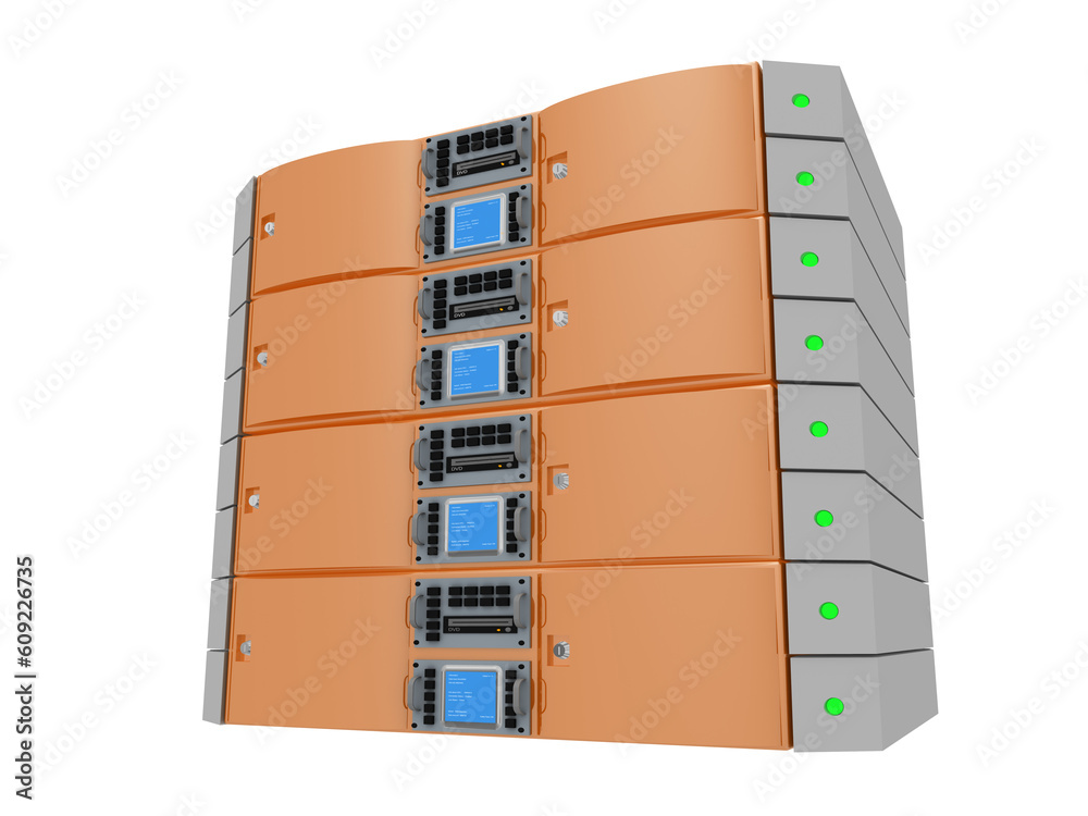 Computer generated image - Twin Server - Orange Computer generated image - Twin Server - Orange