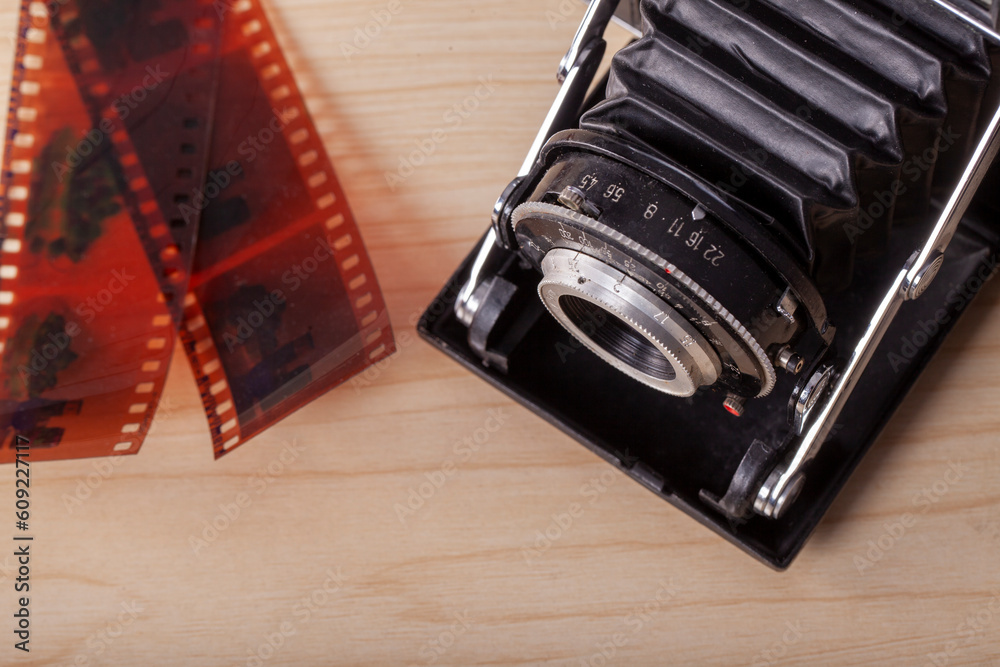 old folding camera