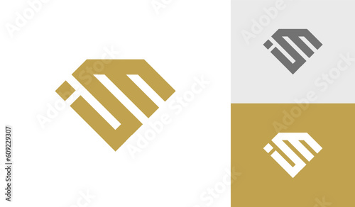 Letter IM diamond logo design
