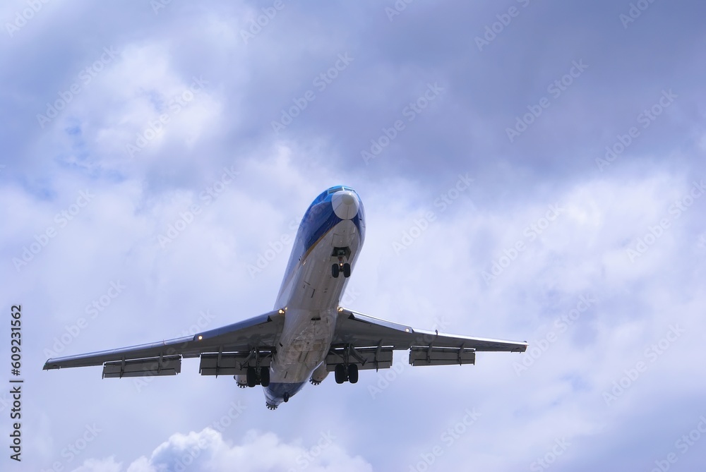 Fototapeta premium Plane in the blue sky